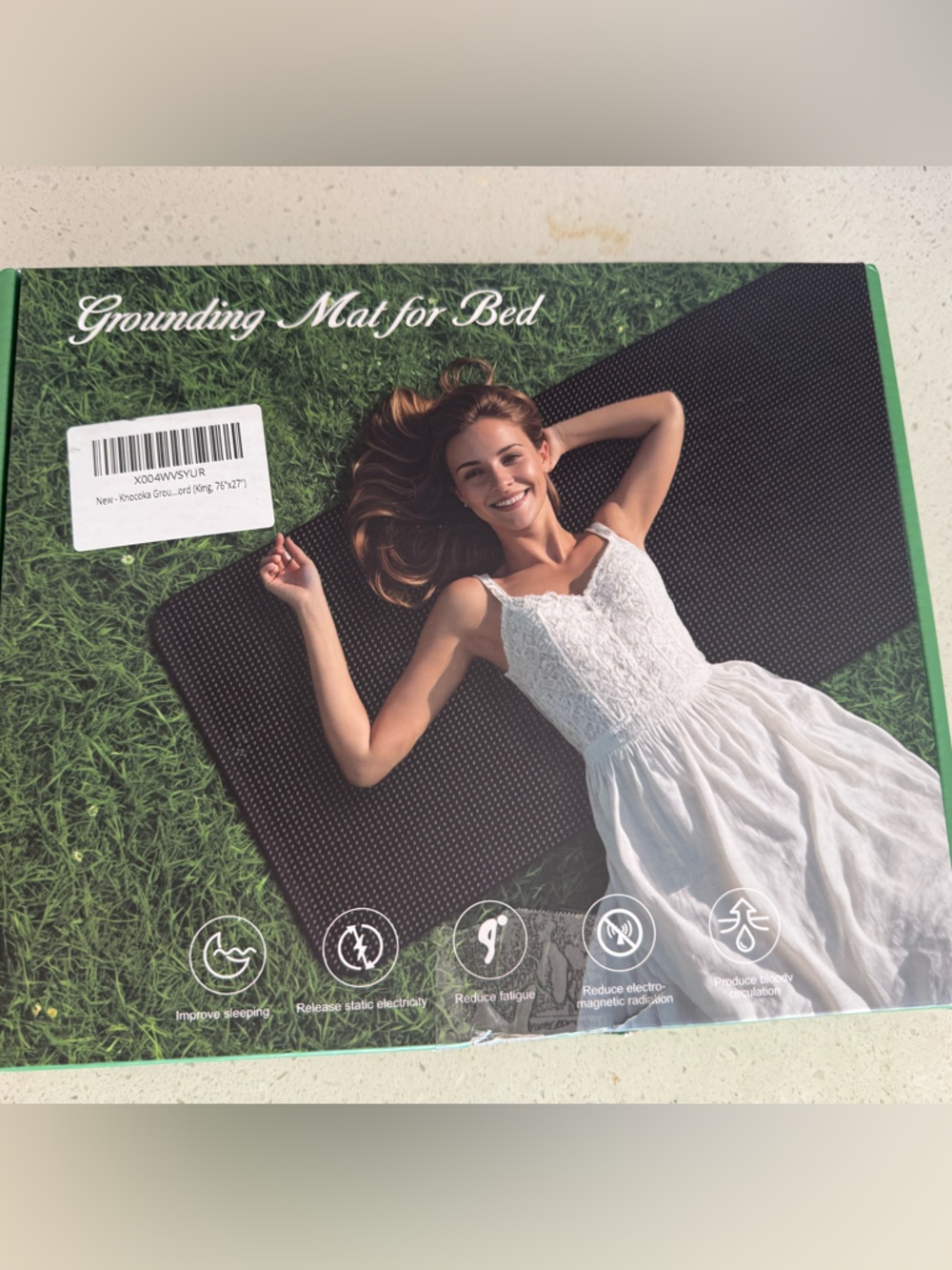 Grounding Mat for Bed - Black 76x27